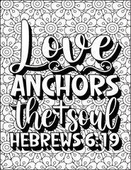 Bible Verse Quote Coloring Page for Adults. Christian Quote Coloring Page