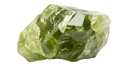 Exploring peridot gemstone properties olivine mineral rough gem crystal healing and metaphysical benefits on transparent background