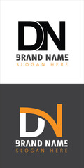 DN letter,  logo, image, design, icon, element, font, symbol