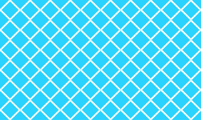 Green blue plaid fabric texture, blue diamond with white border checkerboard repeat pattern, replete image, design for fabric printing, rhombus