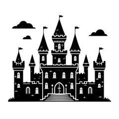 Fototapeta premium castle silhouette , castle vector