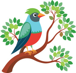 A bird sit in the tree, bird on branch