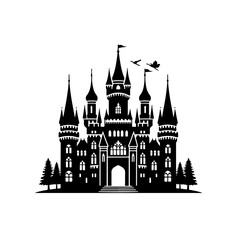 castle silhouette , castle vector