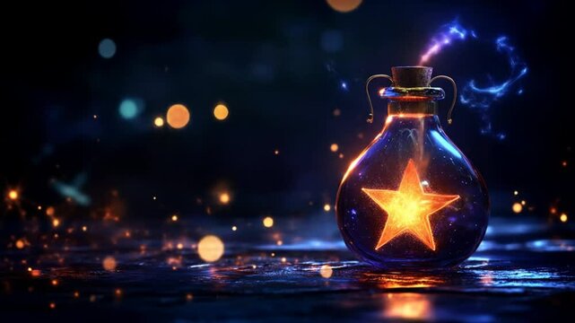 Glowing Star Potion amidst a magical ambiance