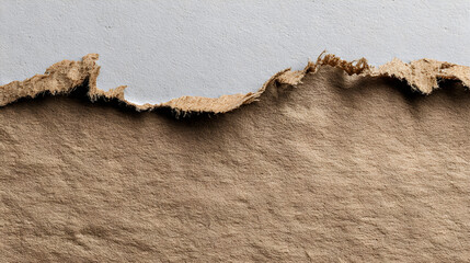 Torn Brown Paper Edge With Realistic Texture