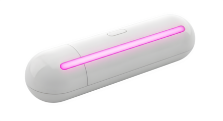 White uv light sanitizer portable disinfection device for home office travel personal care germ killer 100 on transparent background