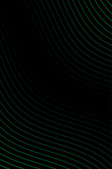 Abstract background with lines and waves. Standard poster size. Element for design isolated. Vector background for brochure, booklet, flyer. Black and green gradient