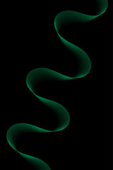 Abstract background with lines and waves. Standard poster size. Element for design isolated. Vector background for brochure, booklet, flyer. Black and green gradient