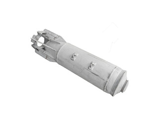 FAB-100 modified guided version INS aerial bomb used in modern warfare is isolated.