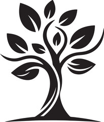 vector tree silhouette