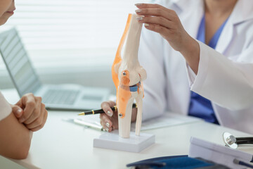 Patients seek consultation for knee pain caused by old age recurring knee problems or joint pain...