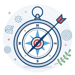 vector compass icon