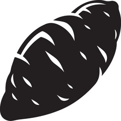 potato icon vector silhouette 
