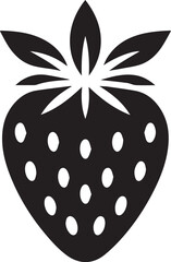 vector illustration of a strawberry silhouette 