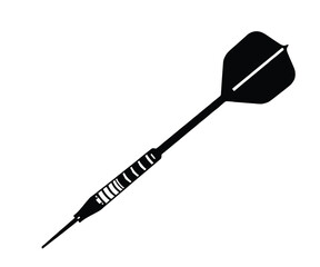 Black and White Dart Illustration Precision and Focus in a Single Image