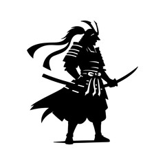 Fototapeta premium Samurai silhouette , Samurai vector