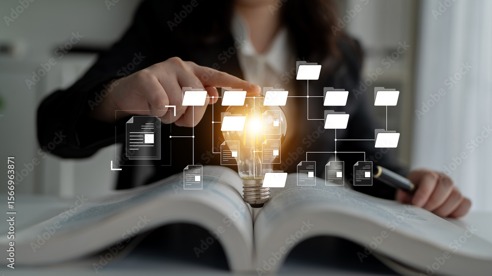 Poster digital file structure showing folder organization, file hierarchy, and document arrangement. file s
