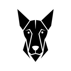 abstract dog head icon silhouette on white backgro (3).svg