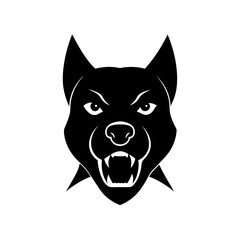 angry dog head icon silhouette on white background (1).svg