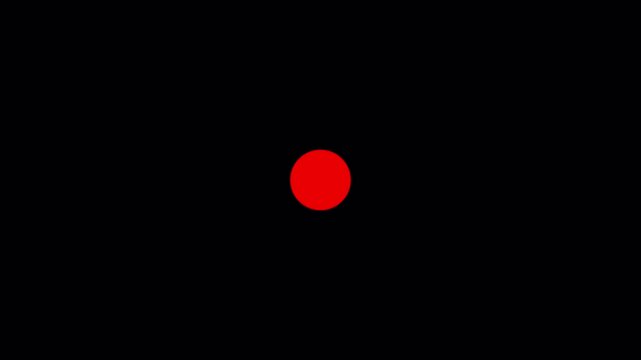 Recording button animation, camera recording sign on a transparent background, Red symbol, button of recording video, broadcasting, voice recorder in 4k.	