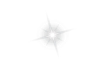 Bright white glowing light star spark flare glow burst beam shiny flash sparkle glare sun energy abstract radiant cosmic particle blur lens flare light effect elements collection