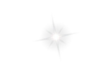 Shining glow light burst white flare sparkle beam and spark with radiant transparent effect for abstract star and sun presentation background or infographic