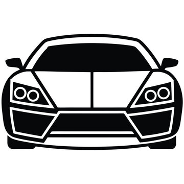 black sports car front view clip art preview