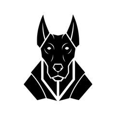 Fototapeta premium cyberpunk style dog head icon silhouette on white (1).svg