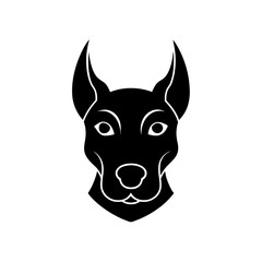 dog head with devil horns icon silhouette on white (1).svg