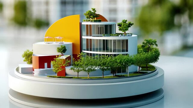 Modern real estate investment strategies illustrated in a detailed pie chart, Modern real estate investment pie chart, three quarter view, dynamic colors, legible legends