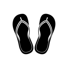 sandals icon silhouette on white background.svg