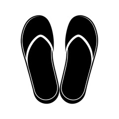 slippers icon silhouette on white background.svg