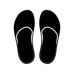 slippers icon silhouette on white background (3).svg