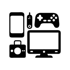 A collection of modern electronic devices indicating technology and connectivity themes