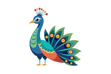 Regal Peacock Illustration – High-Resolution Vector for Premium Use