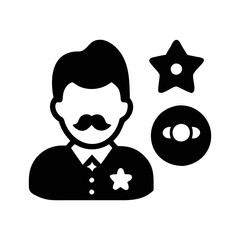Sheriff avatar with a star and group icon, a representative of law enforcement