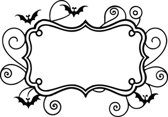 Luxury vintage frame for halloween 
