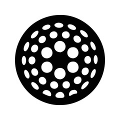 Vector Illustration of a Perforated Sphere with Round Dimples and Solid Texture