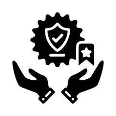 A symbol of hands holding trust and quality, offering security and excellence