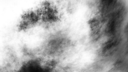 White fog or smoke on black background.