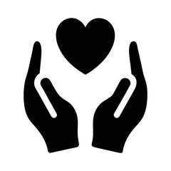 Heart held with care in hands shows love and support metaphor