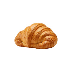 Fototapeta premium Freshly Baked Buttery Croissant With Golden Crisp Flaky Layers