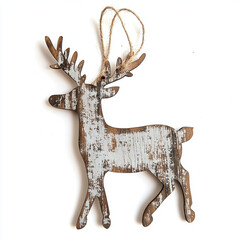 Naklejka premium christmas deer on white background
