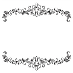 Elegant Baroque Ornate Frame with Scrollwork Details