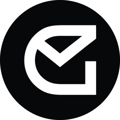 Modern stylized mail envelope letter g icon for branding or email app