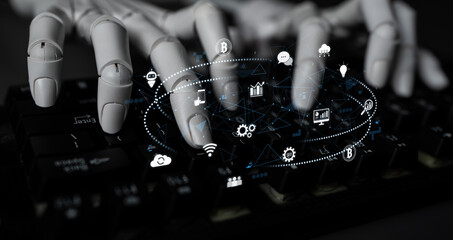 AI supports the digital business ecosystem by enhancing business, ecosystem, and technology connectivity across the digital network Latch