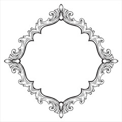 Elegant Baroque Ornate Frame with Scrollwork Details