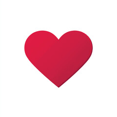 heart isolated in White Background, heart vector, Flat lay vector illustration