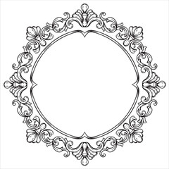 Elegant Baroque Ornate Frame with Scrollwork Details