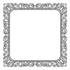 Elegant Baroque Ornate Frame with Scrollwork Details